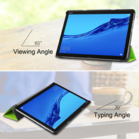 Étui pour tablette en cuir PU durable pour Huawei Matepad M5 Lite 10.1'' avec support magnétique pliable anti-pliage