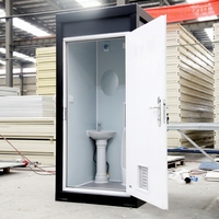 Toilettes portables en panneaux sandwich à structure en acier durable, design moderne, écologiques, pour camping en plein air, parc, salle de bain Jiezhu