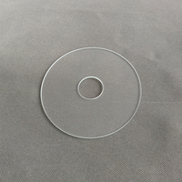 Plaque en silice fondue JGS2, haute température, pression, verre de visée rond en quartz fondu avec trou