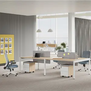 Mobilier de bureau bureau 6 places modulable poste de travail bureau poste de travail 4 personnes pour espace personnel salle de réunion