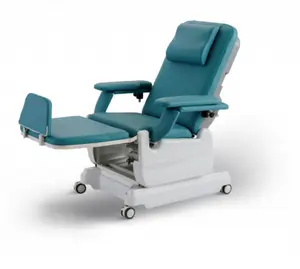 เก้าอี้บริจาคโลหิต,ปรับได้เองสำหรับผู้ป่วยทำจากโลหะสีน้ำเงิน