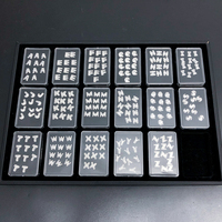 Vente en gros personnalisée de pierres de moissanite en vrac, 26 lettres A-Z, facettées, à taille fantaisie, blanches, clarté D VVS, type diamant