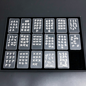 Vente en gros personnalisée de pierres de moissanite en vrac, 26 lettres A-Z, facettées, à taille fantaisie, blanches, clarté <span class=keywords><strong>D</strong></span> VVS, type diamant - Product Image 3