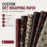 Hochwertiges Doppelseitig Bedrucktes Geschenkpapier in Kundenspezifischer Größe als Rolle oder Bogen für Festliche Geschenkverpackungen in Markenboutiquen