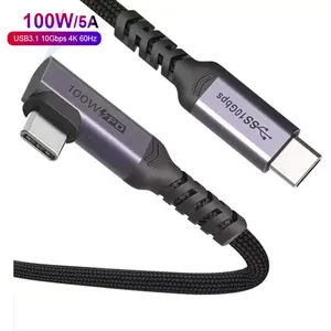 Full Featured USB 3.1 Gen 2 10Gbps Type C PD 100W USB-C to USB-C Cable with 4K 60Hz E-Marker Chip for Samsung MacBook Pro Air