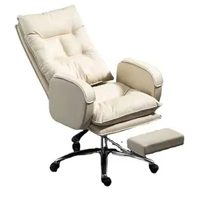 Custom Wholesale Supplier Genuine Leather Office Chair Soft High Back Modern Office Swivel Chair Soft Boss Chair