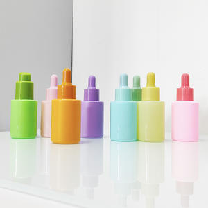 Бутылочки-капельницы для косметики, для ухода за кожей, с эфирным маслом, 30 мл, матовое стекло на плоских плечах, Новая косметическая упаковка, резиновая капельница - Product Image 2