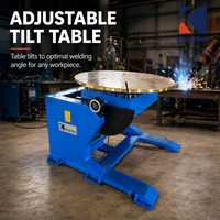 Positionneur de soudage rotatif avec table tournante 50 kg, 100 kg, 300 kg, avec mandrin et contre-plateau pneumatique pour ligne de production industrielle