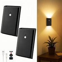 Lampe murale à détecteur de mouvement alimentée par batterie, 5000 mAh, rechargeable, sans fil, magnétique, LED, lumière de nuit, à brancher, blanc chaud, chambre à coucher
