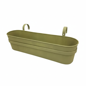 Hot Selling Home Decoration <b>Metal</b> Wall Hanging Oval <b>Planter</b> With Stand Green American Design for Indoor <b>Outdoor</b> Floor Garden - Product Image 1