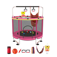 Trampolín Mini Sundow al por Mayor, Trampolín de Fitness con Aro de Baloncesto para Niños al Aire Libre con Columpio