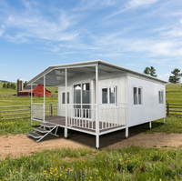 Expédition immédiate : Maison conteneur extensible à double aile avec isolation thermique de 20 pieds pour l'hébergement des travailleurs sur chantier