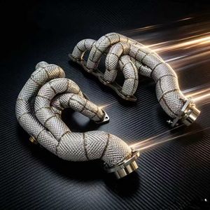En Stock: Colectores de Escape CSZ de Alto Rendimiento con Protección Térmica para Superdeportivos Ferrari F430 4.3L V8 SS304, Accesorios de <span class=keywords><strong>Tuning</strong></span> para Automóviles - Product Image 2