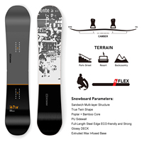 Ensemble de snowboard complet XCMAN pour hommes The Lost Era Ligero-2 avec fixations et bottes, tout-terrain, coupe régulière pour débutants