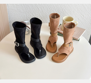 Nuove Scarpe Romane Estive 2025 per Bambine, Stile Semplice con Cinturino Alto, <span class=keywords><strong>Sandali</strong></span> con Punta Aperta per Bambini - Product Image 1