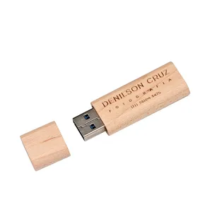 Hot Selling Wooden Usb 2.0 Storage Flash Drive 256gb 128gb 64gb Usb Stick Flashdrive For Computer U Disk