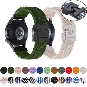 <span class=keywords><strong>Correa</strong></span> de Nailon Trenzada BEEFLYPOWER de 20mm 22mm para Samsung Galaxy <span class=keywords><strong>Watch</strong></span> 4/6 Classic 43 47mm <span class=keywords><strong>Huawei</strong></span> <span class=keywords><strong>GT3</strong></span> 4Pro - Product Image 1