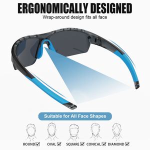 Gafas de Sol Deportivas Personalizadas de Alta Calidad, Polarizadas, para Cricket, Voleibol, Running, Ciclismo, Ultraligeras, TR90 - Product Image 3