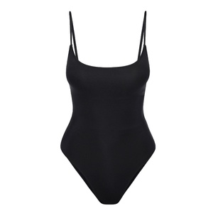 <span class=keywords><strong>Bikini</strong></span> y ropa de playa de tela de Spandex/nailon reciclado de alta calidad, traje de baño para niñas, <span class=keywords><strong>Bikini</strong></span> negro sin costuras - Product Image 6