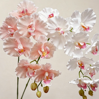 Fleurs artificielles en gros, orchidée à 9 têtes, toucher réel, Phalaenopsis imprimée en 3D, fleurs Amabili, décorations pour la maison