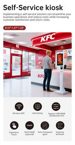 Système <span class=keywords><strong>de</strong></span> kiosque libre-service à écran tactile pour la <span class=keywords><strong>commande</strong></span> <span class=keywords><strong>de</strong></span> restauration rapide et le paiement simplifié avec fonction SDK pour les centres commerciaux - Product Image 6