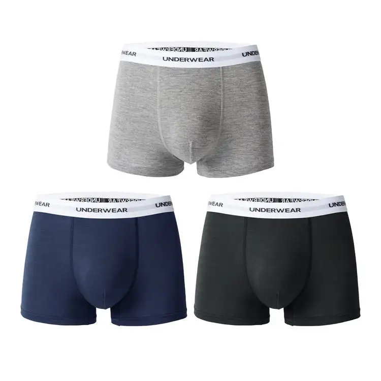 Vente en gros de sous-vêtements pour hommes avec logo imprimé sur mesure Boxer pour hommes caleçons calzoncillos y boxers de hombre