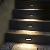 Lumière murale encastrée étanche, lumière d'angle LED pour escalier, lampe murale pour escalier, intérieur/extérieur