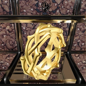 New Fashion Stainless Steel <b>Silver</b> Vintage Men's Ring Trendy <b>Crown</b> of Thorns Design Gold Plated for Wedding Engagement Gift - Product Image 2