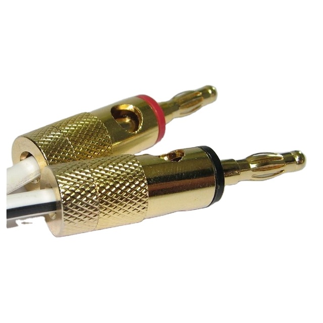 Gold Plated Lock Banana Connector Speaker Cable Plug