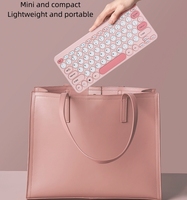 Penjualan laris Kombo Keyboard nirkabel 2.4G desain Mini ergonomis portabel antarmuka USB mendukung semua komputer 78 tombol
