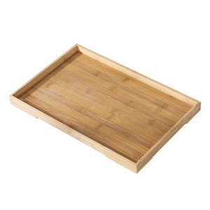 Ensemble de plateaux en bambou HDZM, finition naturelle, pour servir à la maison, à l'hôtel, thé, fruits, pain - Product Image 5
