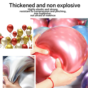 Ballons chromés de 5 pouces en gros, or et argent, 1,1 g, 100 pièces, ballons métalliques pour décorations de fête d'anniversaire et de mariage - Product Image 4