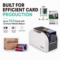 Imprimante de cartes d'identité PVC professionnelle HiTi CS-200e, imprimante de cartes haute vitesse 300 DPI avec impression recto-verso et codage de cartes intelligentes