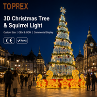 TOPREX Weihnachts-LED-Riesen-3D-Baum-Motivleuchte IP65 Wasserdicht Kommerzielle Einkaufszentrum-Platz-Festdekoration Maßgefertigt