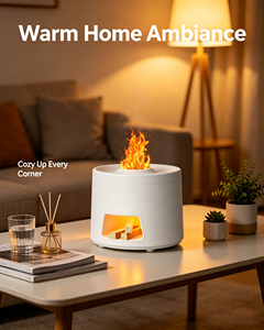 Humidificador ultrasónico LED caliente, los mejores humidificadores pequeños para dormitorio, oficina, hogar, difusor de aroma con efecto volcán. - Product Image 4