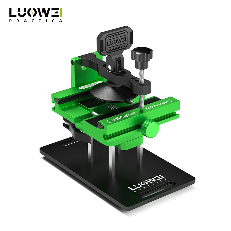 LUOWEI LW-021Pro 2 in 1 360 회전 알루미늄 합금 고정 클립 범용 휴대 전화 수리 고정 장치 뒤 유리 제거 도구