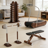 Barres murales de luxe Rongle en bois et acier inoxydable / Échelle suédoise pour salle de sport à domicile / Barre de traction et d'étirement murale / Mur de rééducation