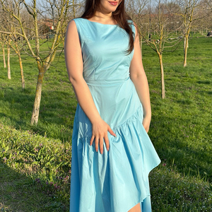 Vestido Personalizado para Mujer, Sin Mangas, Midi, Diseño Francés, Liso, Plisado, Línea A, Verano, Casual, Elegante, Fabricante <span class=keywords><strong>de</strong></span> <span class=keywords><strong>Vestidos</strong></span> al por Mayor - Product Image 3