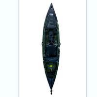 TOLLEE Kayak de pêche en plastique rotomoulé Kuer Kayak's pour utilisation en rivière avec accessoire de pagaie Matériau de coque LLDPE