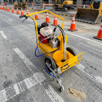 Machine de marquage routier compacte 80 kg 6,5 CV à pulvérisation à froid, traceur de lignes avec pompe à diaphragme sans air 4 L et garantie de 2 ans