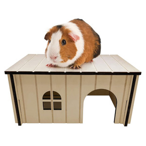 Perfetto 33x16x24cm in legno casa per animali domestici per cavie conigli ratti pigmei riccio scatola di nidificazione rapida per animali domestici mobili - Product Image 1