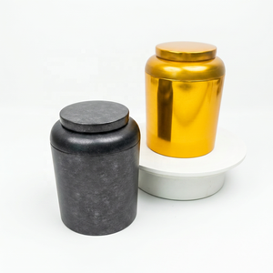 Ready Stock Vintage Round Tea <b>Tin</b> Can Airtight Metal <b>Storage</b> Jar For 120g Tea Dried Tangerine Peel Xiaoqinggan White Tea Gift - Product Image 2