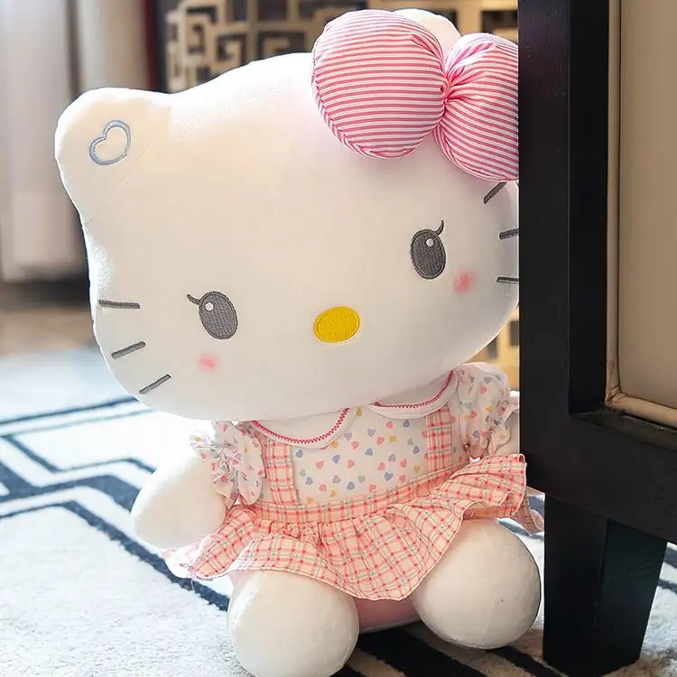 Bán buôn 2024 mới nhất Kitty đồ chơi sang trọng dễ thương ngủ gối Anime mềm KT mèo đồ chơi sang trọng Kem Bánh KT búp bê