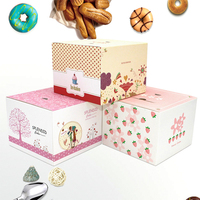 Vente en gros Y52 grande boîte à gâteau en papier kraft jetable transparente personnalisée pour mariage avec fenêtre à l'avant