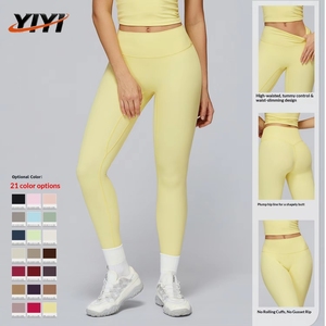 Pantalones de yoga de cintura alta con efecto levanta glúteos, estilo vintage cepillado, corte de bota, para mujer, de secado rápido, adelgazantes, ajustados, hasta el tobillo, para correr - Product Image 1