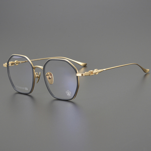 CH8102 مثمنة التيتانيوم وصفة طبية للنساء أزياء فاخرة ماركة نظارات رجالية إطار العدسات مع خلات البصرية المصنوعة في الصين - Product Image 5