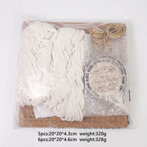 Prêt Stock artisanat <span class=keywords><strong>macramé</strong></span> <span class=keywords><strong>Kit</strong></span> de suspension <span class=keywords><strong>pour</strong></span> débutants arbre de noël déco bricolage cercle conseil en bois <span class=keywords><strong>macramé</strong></span> ornement cordon ensemble - Product Image 6