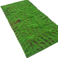 Tapis de mousse verte stabilisée pour jardin miniature, fleurs espagnoles et boules de fleurs, véritable tapis de mousse verte stabilisée