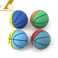 Ballon de basket en caoutchouc creux pour enfants, promotionnel, haute résilience, avec logo personnalisé, 92 mm et 60 mm