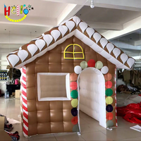 Cabane gonflable géante en forme de maison de pain d'épices, tente cabane à bonbons pour cabine photo de centre commercial de Noël